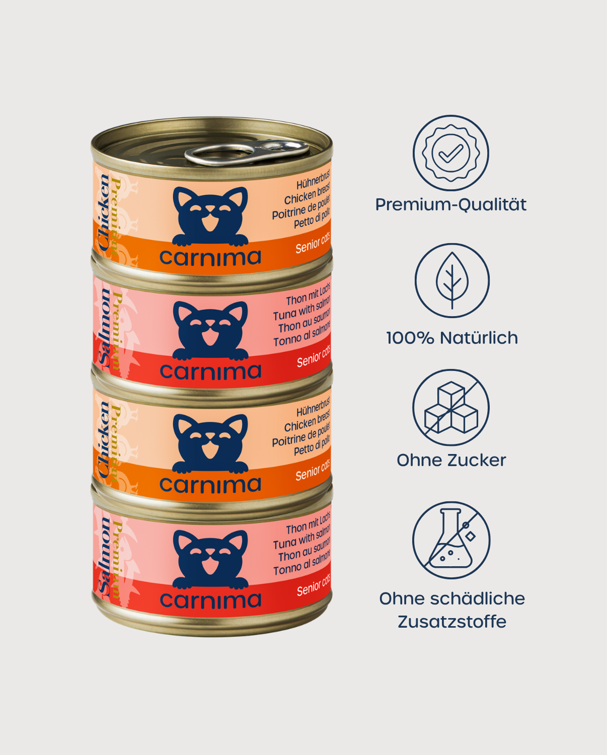 6er-Vorteilspaket – Senior Hühnerbrust & Thunfisch-Lachs